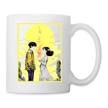 Liebendes Paar - Tasse - Weiß - Rechts