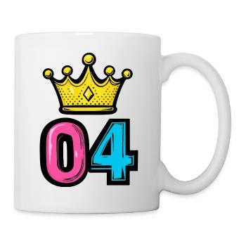 Couronne à 4 chiffres - Mug blanc - blanc - Droite
