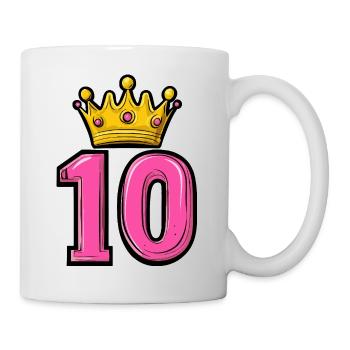 Couronne à 10 chiffres - Mug blanc - blanc - Droite