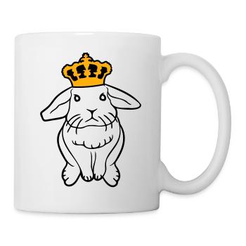 Royal Bunny Crown King Queen Prince Princess - Mug - white - Right