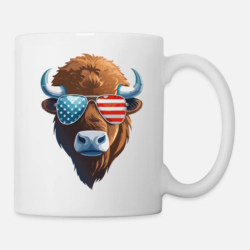 Bison head USAventures - Mug blanc - blanc