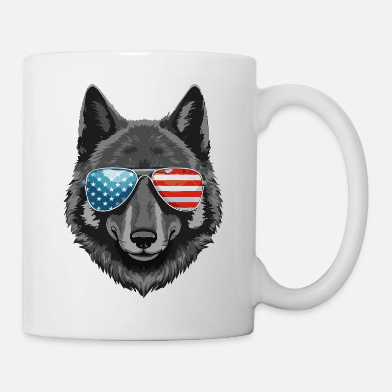 Wolf head usaventures - Mug blanc - blanc