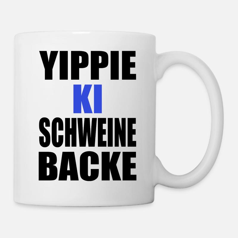 Yippie AI Joue de cochon - Mug blanc - blanc