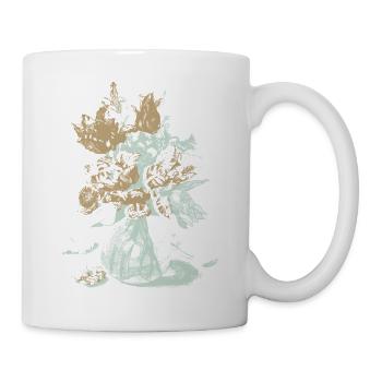 Vintage Flower Vase with Roses - Mug - white - Right