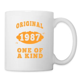 Vintage Né(e) en 1987 made in 1987 38 ans. Art_20 - Mug blanc - blanc - Droite