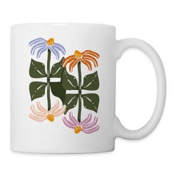 Four Flowers Illustration - Mug - white - Right