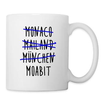 Monaco Mailand München Moabit - Berlin Tiergarten - Tasse - Weiß - Rechts