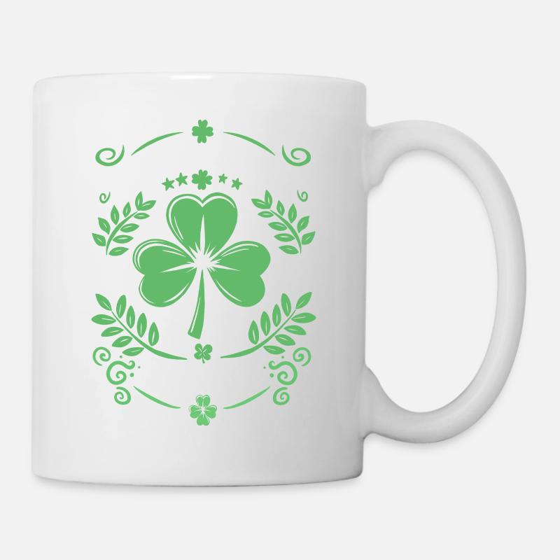 T-shirt Trèfle de la Saint-Patrick – Lucky Clover - Mug blanc - blanc