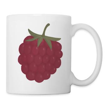 red pink raspberry - Mug - white - Right