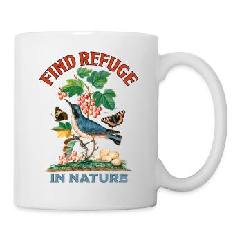 Find Refuge in Nature Art - Mug - white - Right
