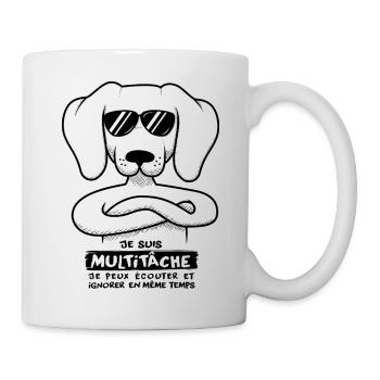 Multitache chien - Mug blanc - blanc - Droite