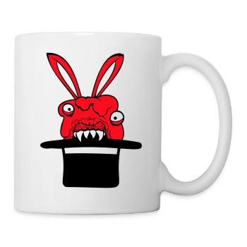 Bunny Monster Wizard Top Hat Evil Horror - Mug - white - Right