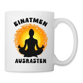 Einatmen Ausrasten - Tasse - Weiß - Rechts