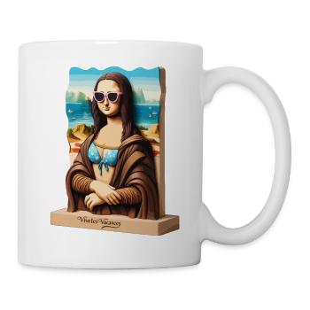 Mona Lisa on holiday - Mug - white - Right
