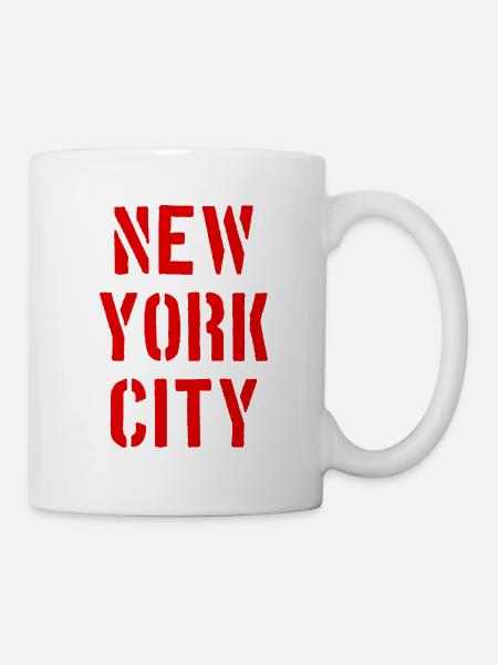 New York City - NYC - NY - Manhattan - Brooklyn - Tasse - Weiß