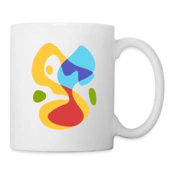 summer sea melody - vintage bold abstract - Mug - white - Right