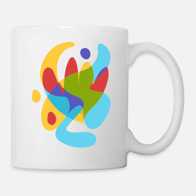 abstract summer tropical flora - Mug - white