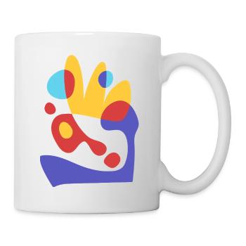 abstract tropical beeze - bauhaus style - Mug - white - Right