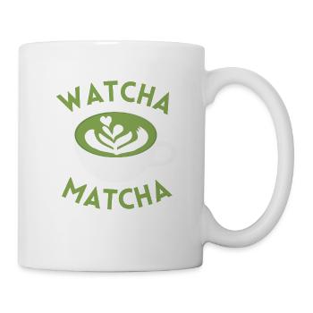 Watcha Matcha Funny Saying Tasse à thé - Mug blanc - blanc - Droite