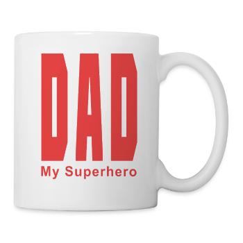 PAPA mon Super Héro - Mug blanc - blanc - Droite