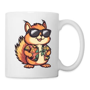 Écureuil Bande dessinée Drôle d’été - Mug blanc - blanc - Droite
