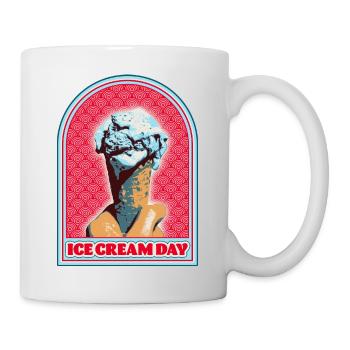 Eiscreme Motiv Pop Art Style - Tasse - Weiß - Rechts