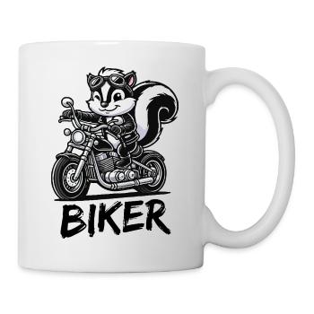 Moto Skunk Motard - Mug blanc - blanc - Droite