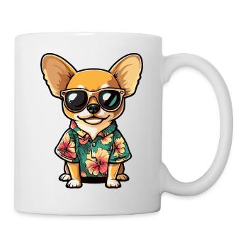 Chihuahua Hund Lustig Sommer - Tasse - Weiß - Rechts
