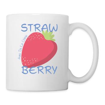 Erdbeer T-Shirt - Tasse - Weiß - Rechts