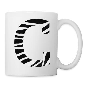 Buchstabe c zebra - Tasse - Weiß - Rechts