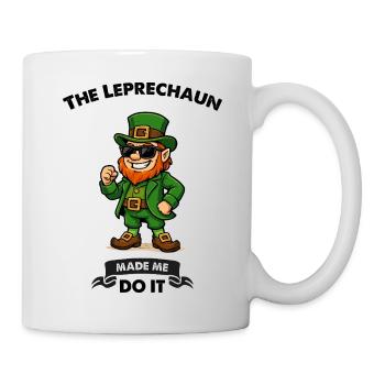leprechaun sonnenbrille comic - Tasse - Weiß - Rechts