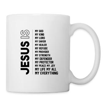 « Jésus est » – Une foi audacieuse, une vérité... - Mug blanc - blanc - Droite