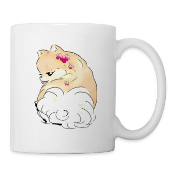 Fleur de mimosa de Poméranie - Mug blanc - blanc - Droite