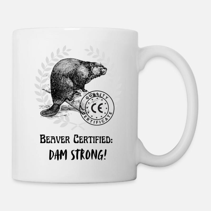 Biber zertifiziert – Dam Strong Builder Ingenieur - Tasse - Weiß