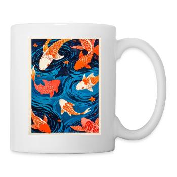 La danse des carpes koï - Mug blanc - blanc - Droite