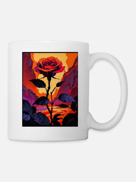 Dornen des Vulkans - Tasse - Weiß