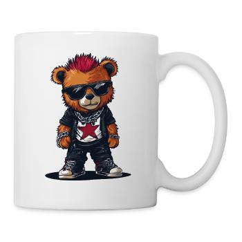 Cool Punk Teddy Bär Punkrock - Tasse - Weiß - Rechts