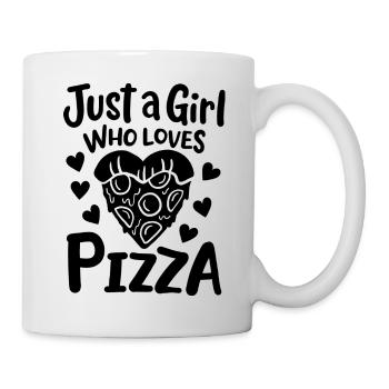 Just a girl how loves Pizza - Tasse - Weiß - Rechts