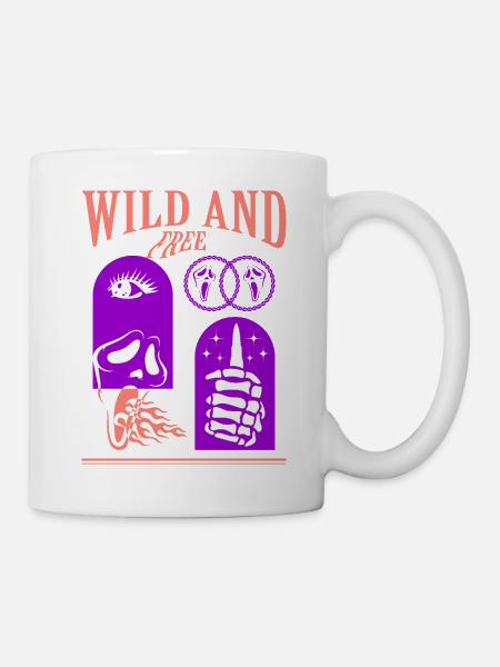 Wild and Free - Tasse - Weiß