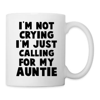 je ne pleure pas, j'appelle juste ma tante - Mug blanc - blanc - Droite