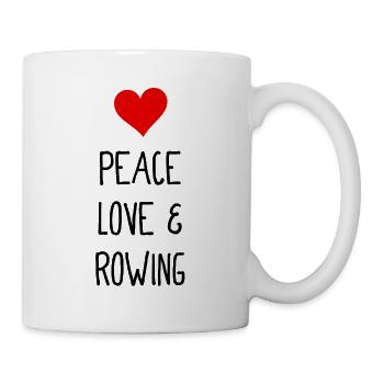 Peace Love and Rowing - Rowing - Rower - Rower - Mug - white - Right
