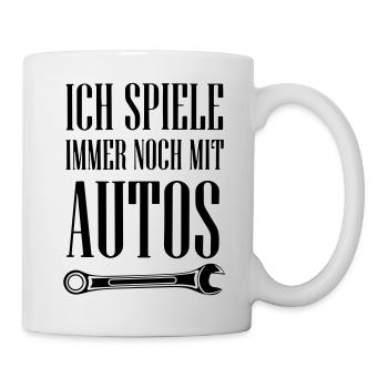 ich spiele immer noch mit autos - Mug - white - Right