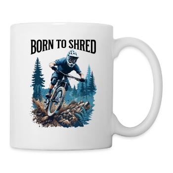 Mountain Biking Forest Trail Action Scene - Mug - white - Right