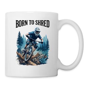 Mountain Biking Forest Trail Action Scene - Mug - white - Right