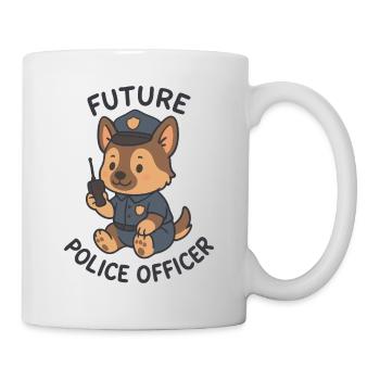 Chien policier mignon – Future Wish Police - Mug blanc - blanc - Droite
