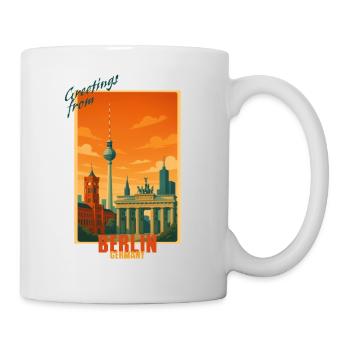 Berlin Vintage Illustration de voyage - Allemagne - Mug blanc - blanc - Droite