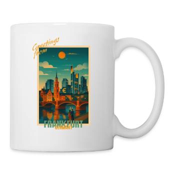Frankfurt Vintage Travel Illustration - Germany - Mug - white - Right