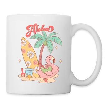 Summer Vibes Lake Nature Flora Art Flowers Sea - Mug - white - Right