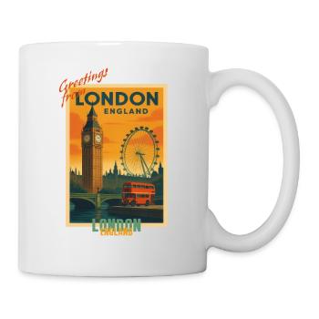 London Vintage Travel Illustration - England - Mug - white - Right