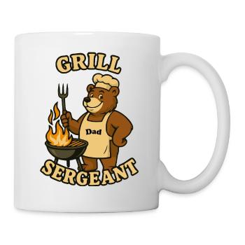 Grill Sergeant Funny BBQ Dad Design - Mug - white - Right